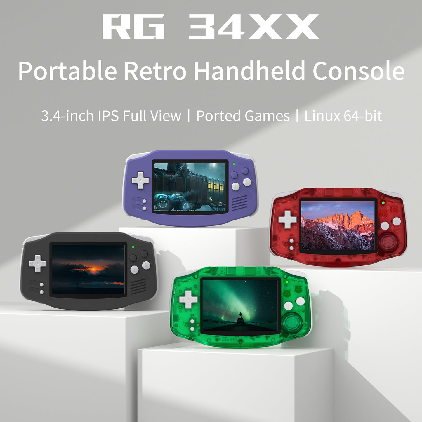 Anbernic RG34XX Handheld Game Console 【28 Emulators & Over 20K Games Pre-installed】