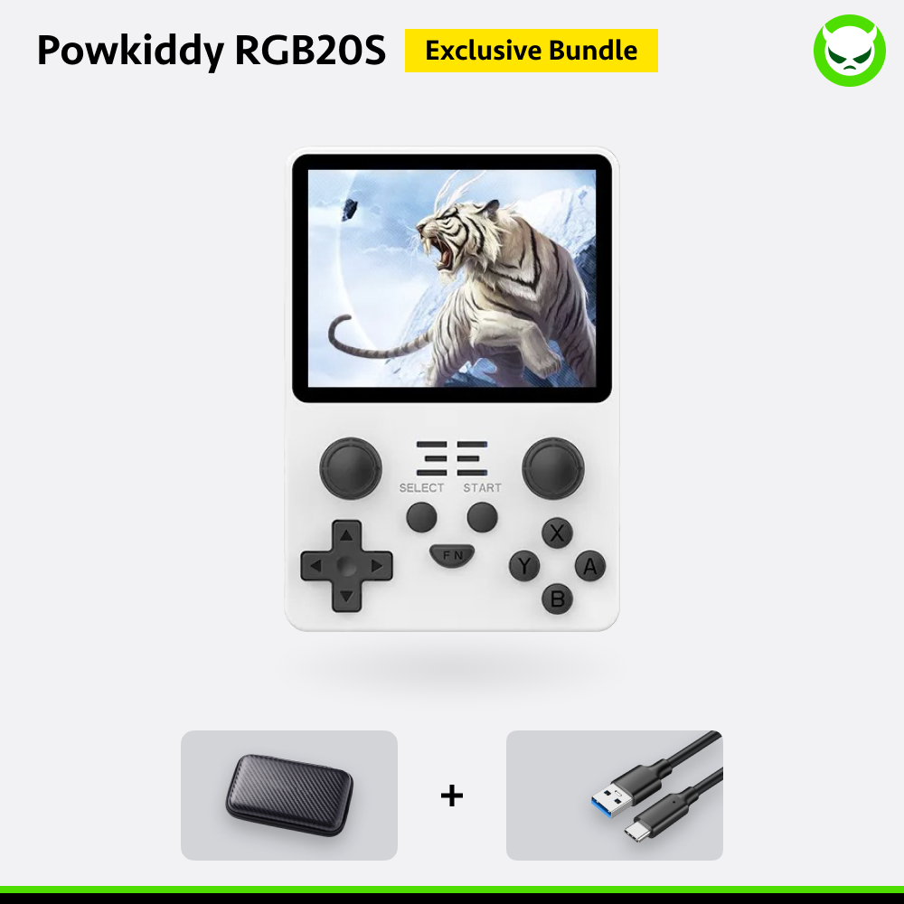 Powkiddy RGB20S Handheld Game Console 【20 Emulators & Over 21K Games Pre-installed】