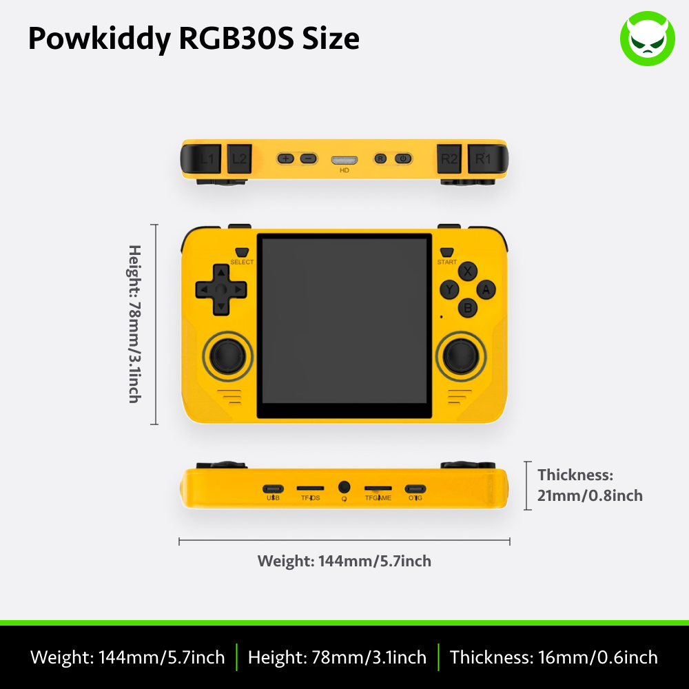 Powkiddy RGB30 Handheld Game Console 【23 Emulators & Over 21K Games Pre-installed】