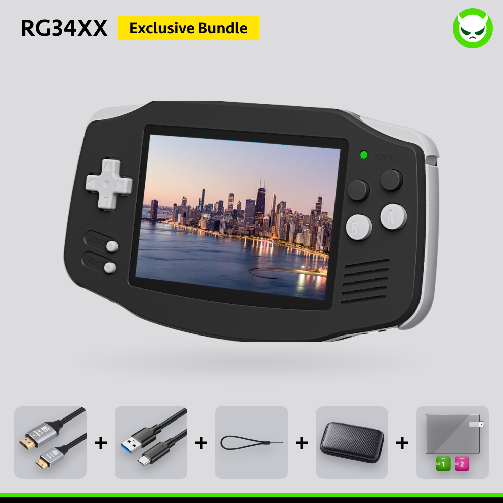 Anbernic RG34XX Handheld Game Console 【28 Emulators & Over 20K Games Pre-installed】