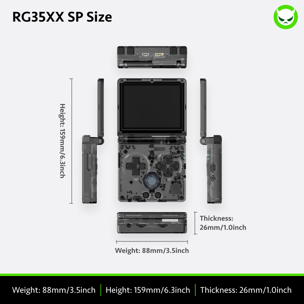 Anbernic RG35XX SP Handheld Game Console 【35 Emulators & Over 18K Games Pre-installed】