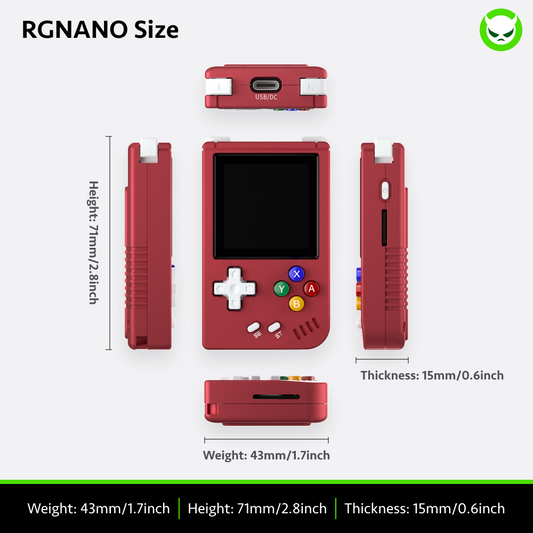 Anbernic RG Nano Handheld Game Console 【15 Emulators & Over 10K Games Pre-installed】