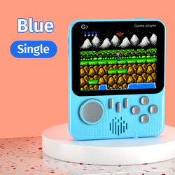 【Family Package】G7 【Buy 1 Get 1 Controller+1 AV Cable+1 USB Cable+1 Type-C Cable】Retro Game Console Handheld Macaron High Quality 3.5 Inch Screen TV Connection Mini Lightweight Game Player For One or Two Player Built in 666 Classic Retro Video Games