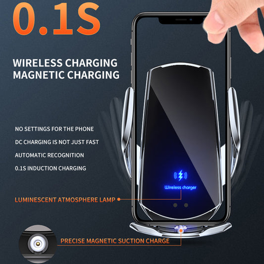 【Followers’ Benefit-Buy 1 Get 6 】Q3 Car Wireless Charging Mobile Phone Holder Induction Opening and Infrared Sensor Phone Holder Navigation Holder Wireless Charging